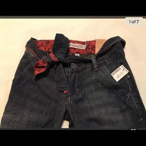 aeropostale  Avery wide leg jeans with belt size women 00 - NWT